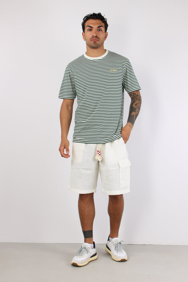 T-shirt Righe Verde/bianco-2