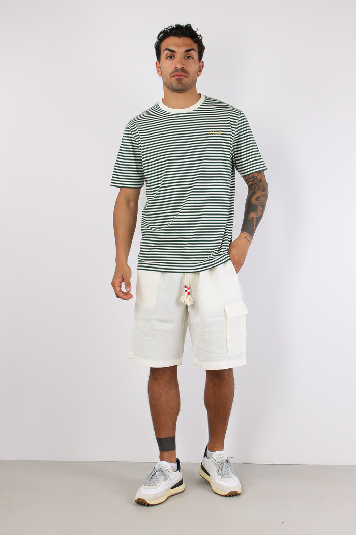 T-shirt Righe Verde/bianco-2