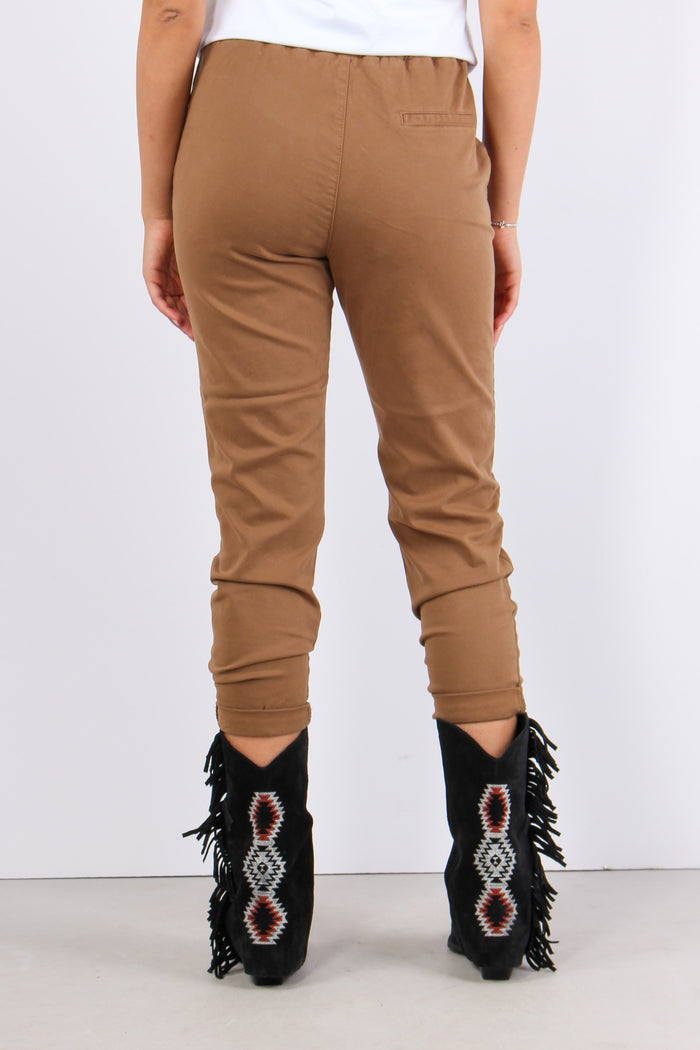 Pantalone Chino Coulisse Nocciola-4