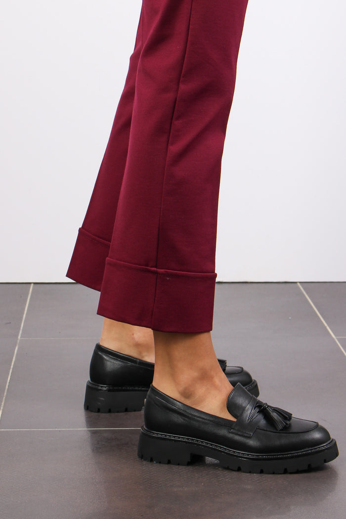 Pantalone Punto Milano Risvolt Bordeaux-5