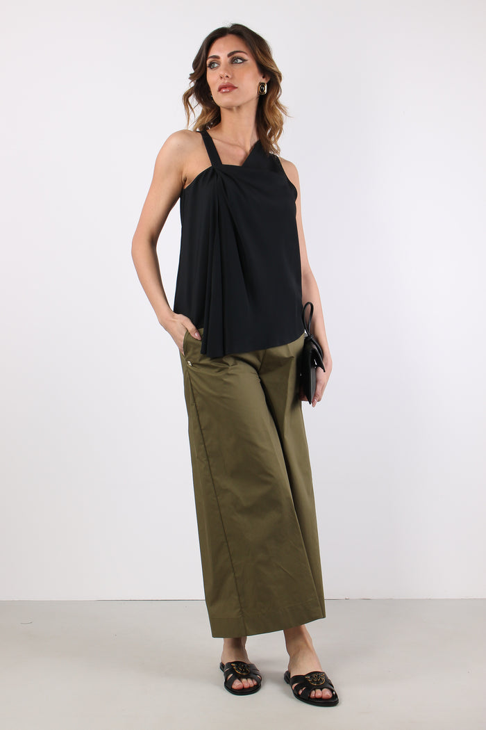 Top Assimmetrico Nero