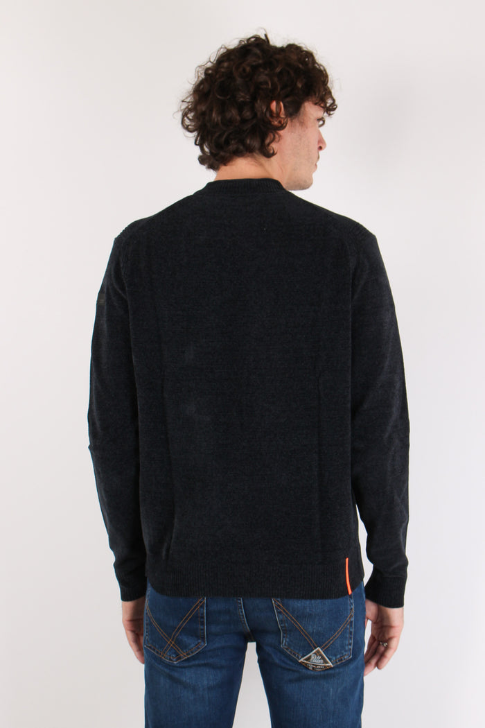 Girocollo Velluto Blue Black-5