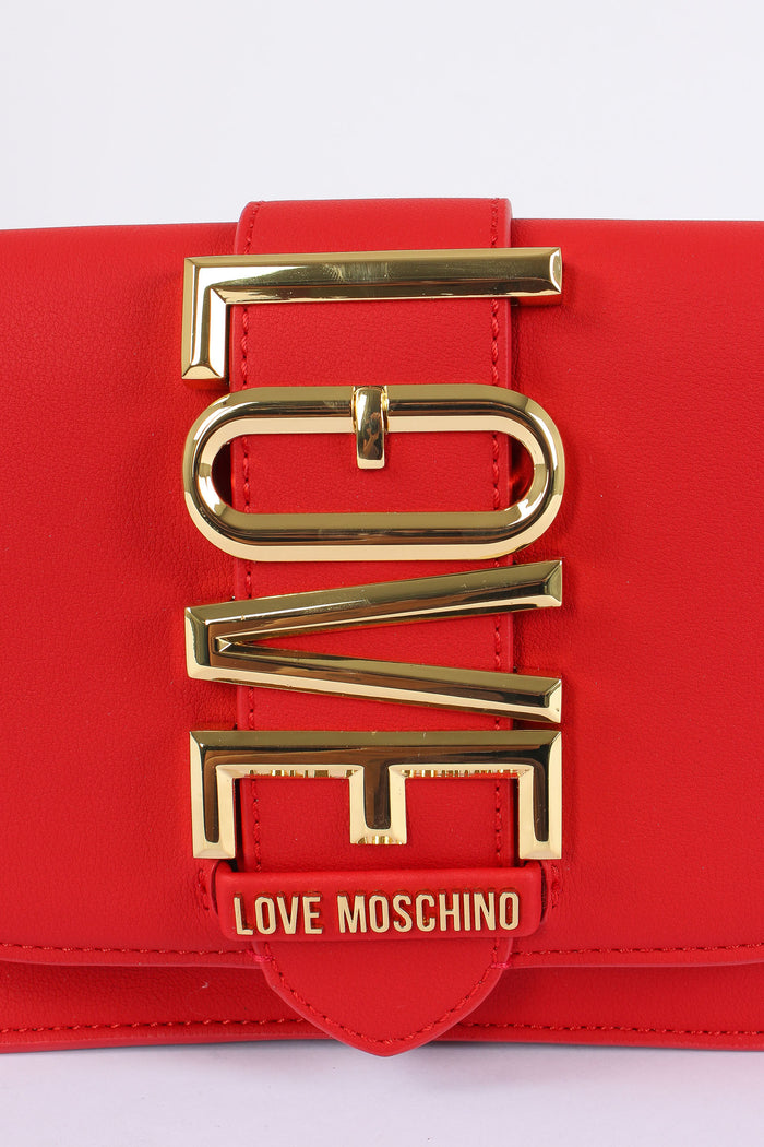 Pochette Fibbia Maxi Logo Rosso-4
