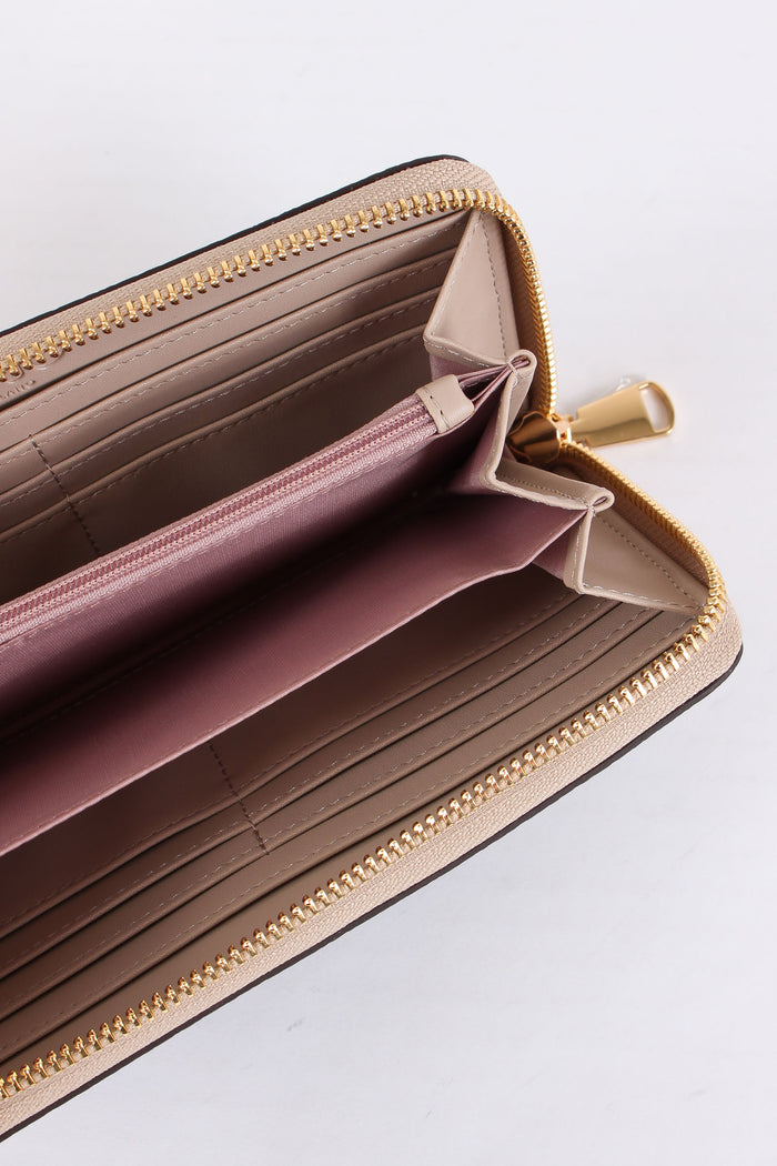 Portafoglio Zip Around Grande Neutro-6