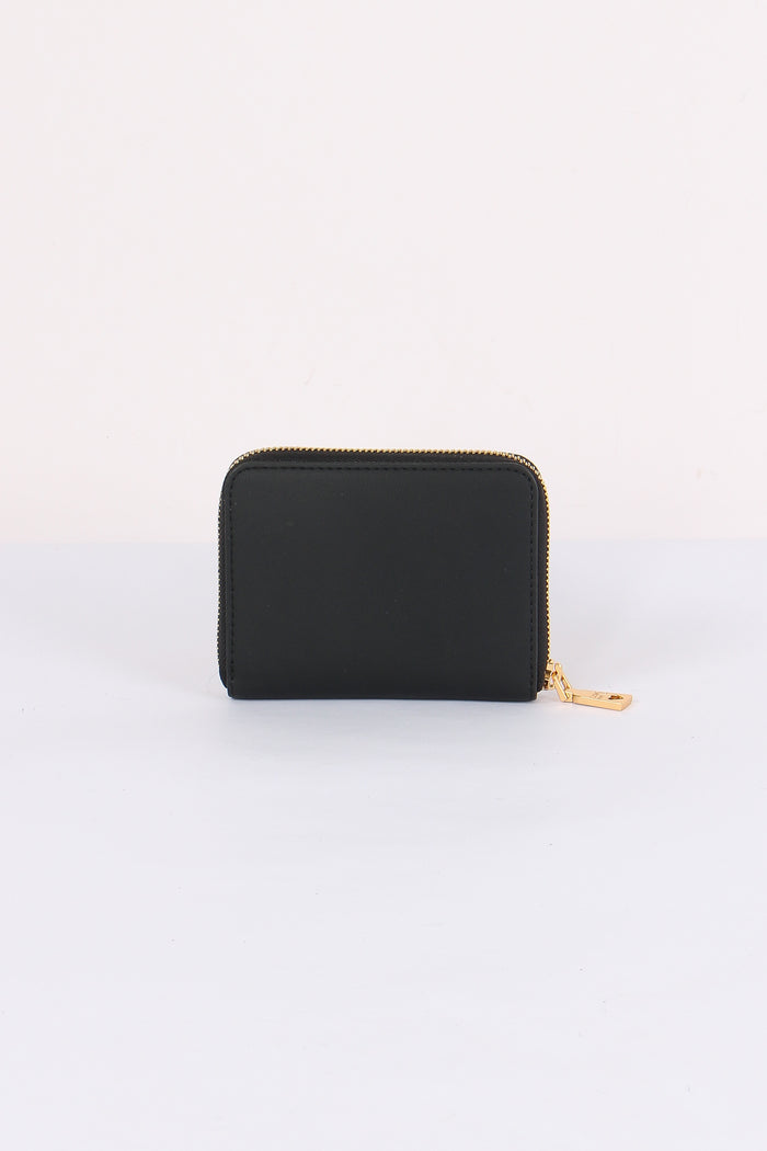 Zip Around Medio Scritta Logo Nero/oro-3