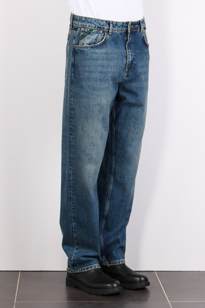 Denim Wide Fit Denim Scuro-4