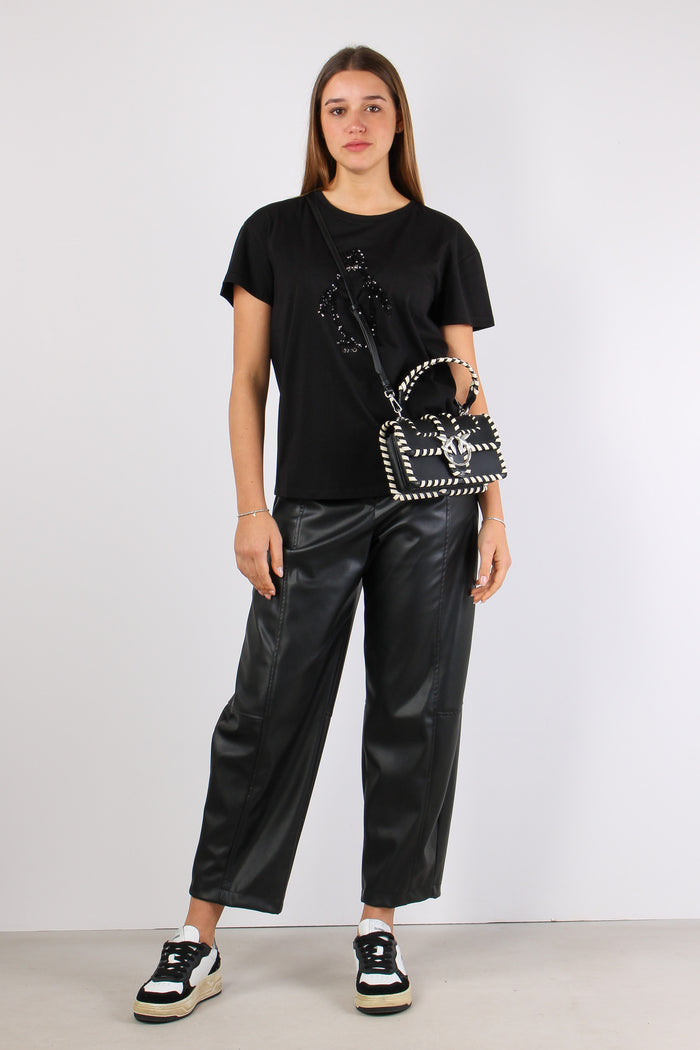 T-shirt Mc Stampa Nero/penguin