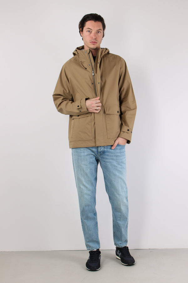 Mac Giubbotto Cappuccio Khaki Brown