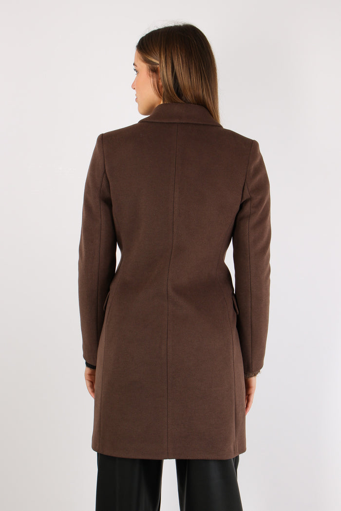 Cappotto Basico 2 Bottoni Moro-4