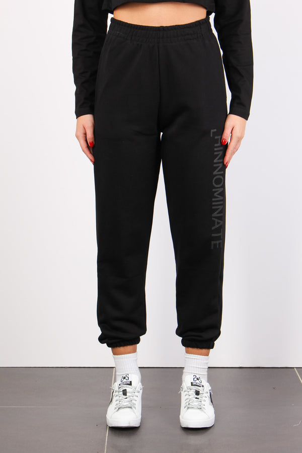 Pantalone Logo Gamba Nero-2