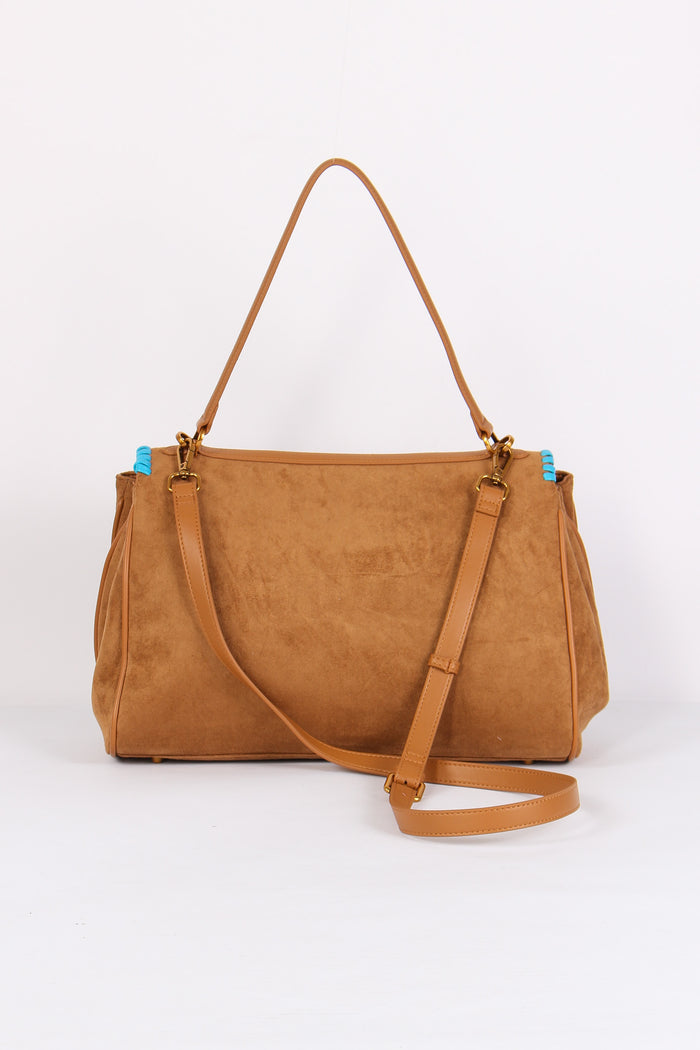 Tracolla  Suede Etnica Suede Cognac-3
