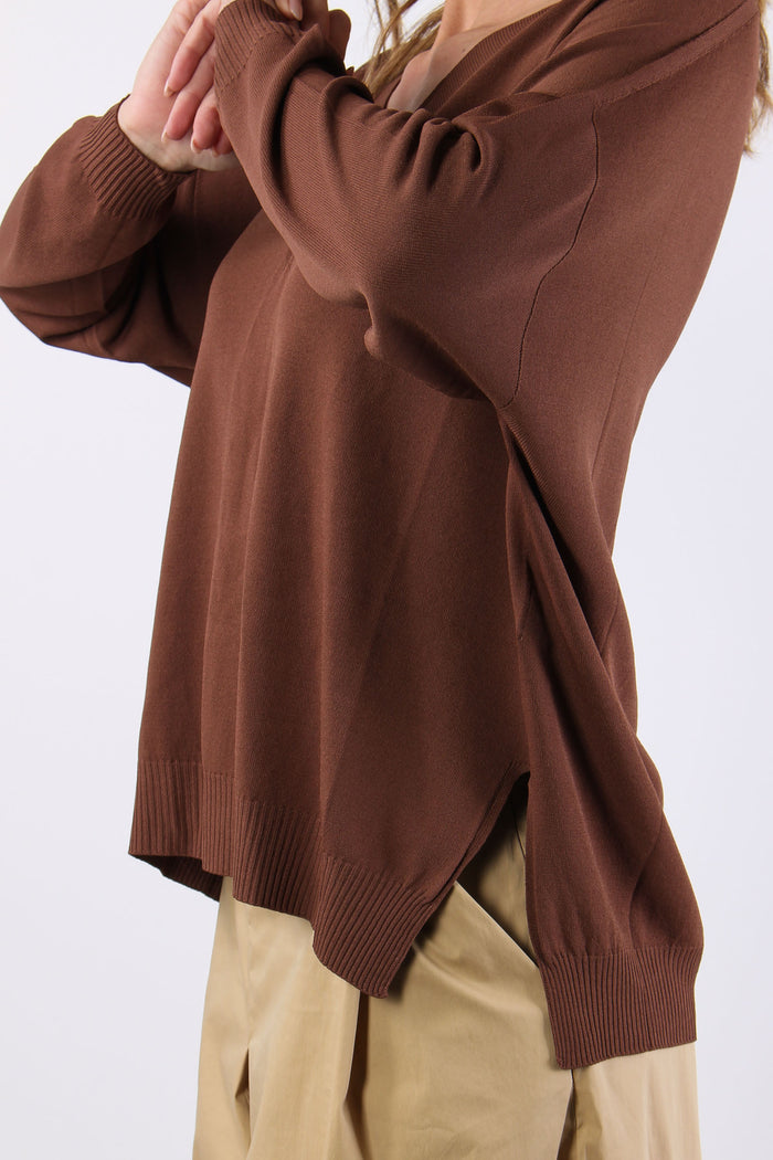 Maglia  M/m Scavo V Cacao-7