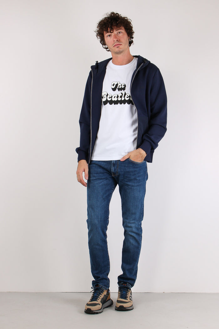 Bomber Zip Nylon Navy Blue-2