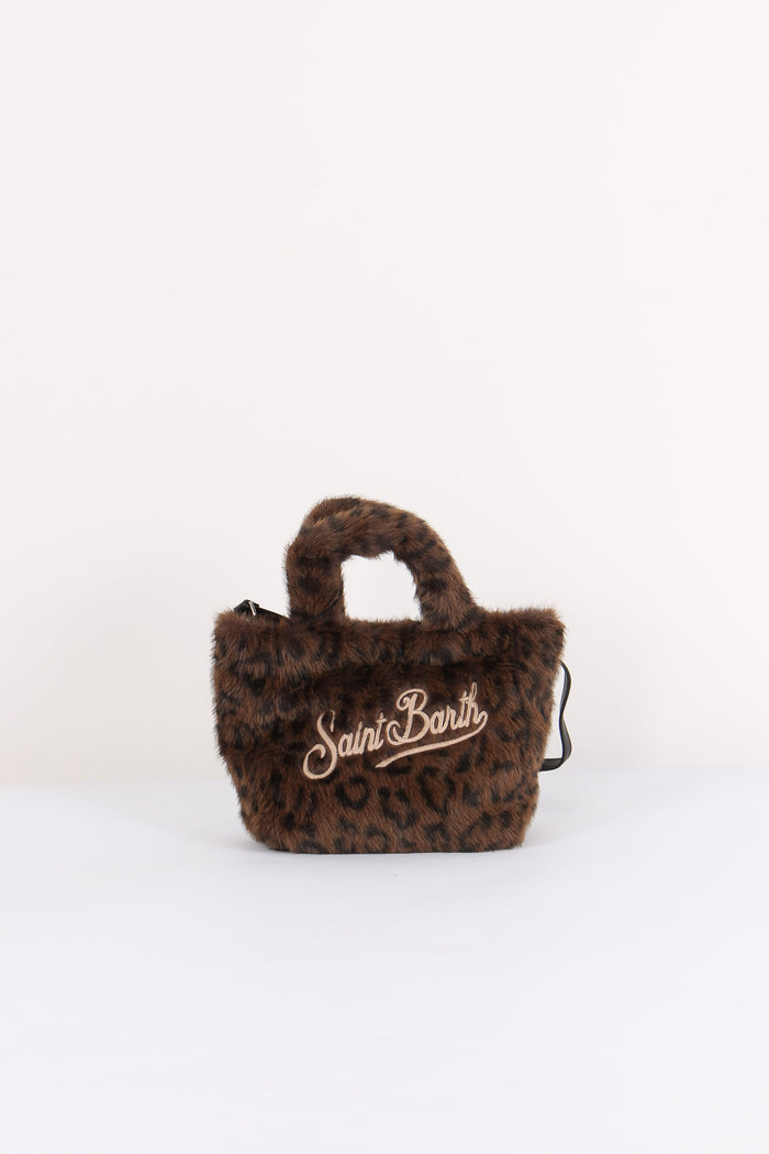 Borsa Mano Mini Pelliccia Dark Leopard