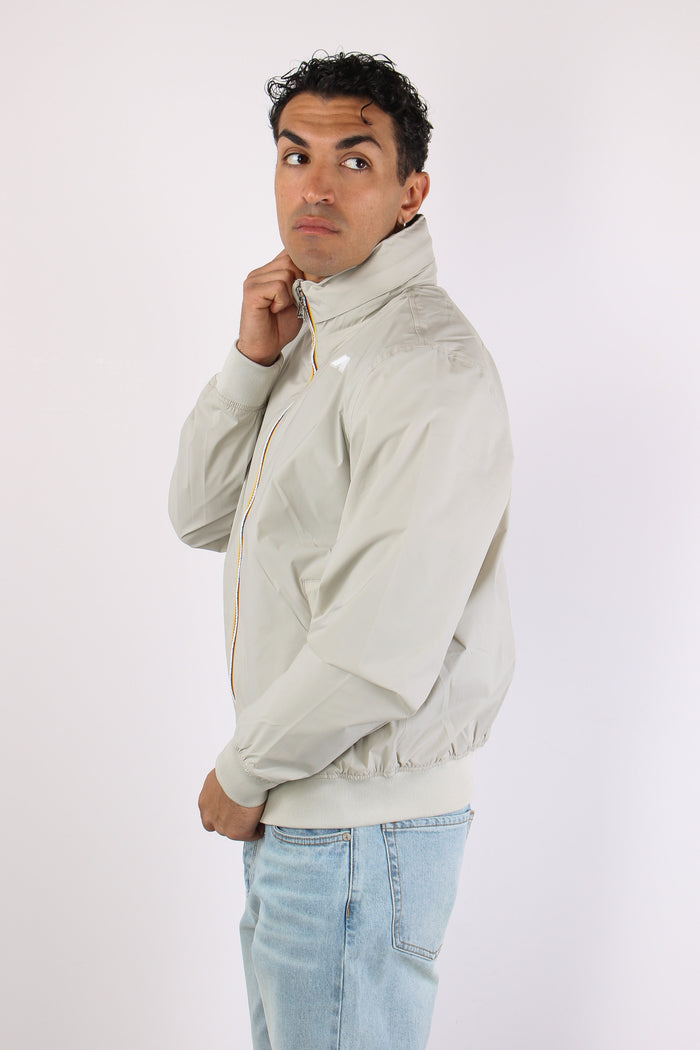Giubbotto Collo In Piedi Beige Lt-2
