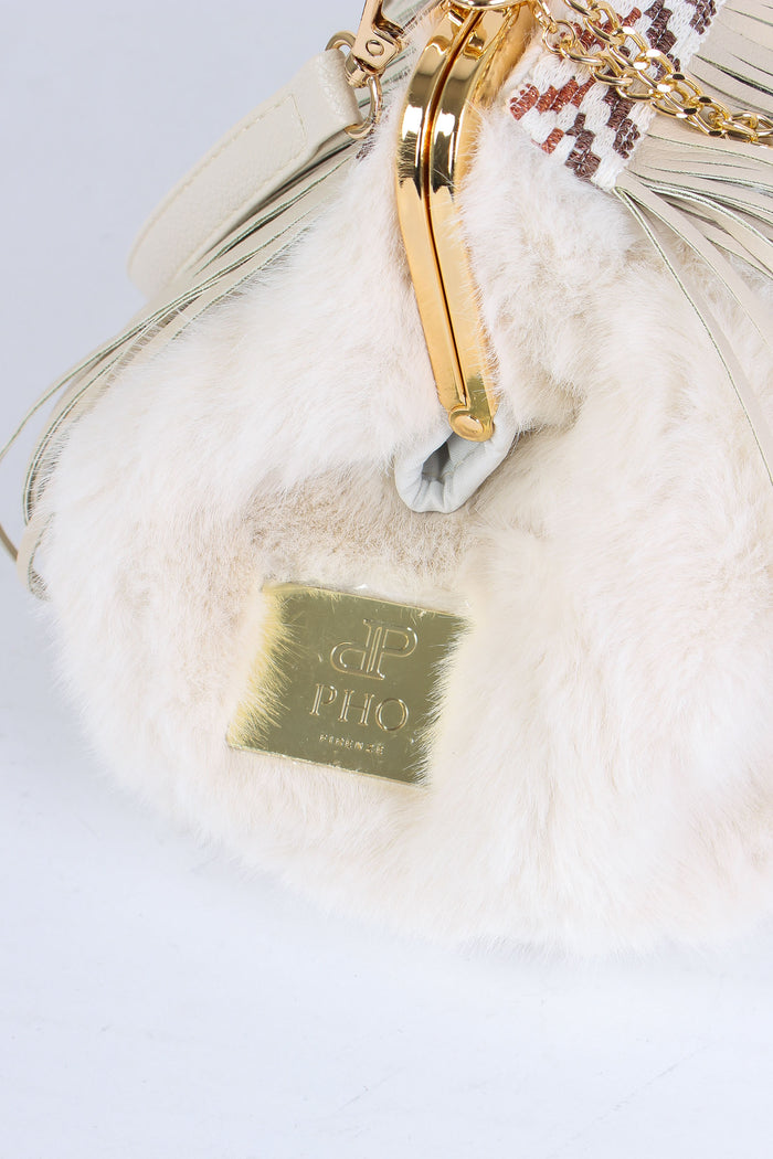 Pochette Ecopelliccia Frange Glam/rust-8