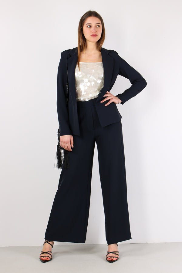 Pantalone Palazzo Fluido Blu