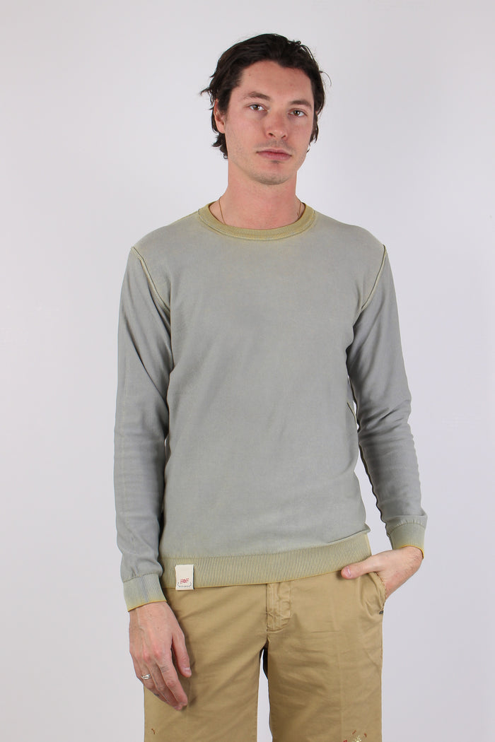 Maglia M/l Filo Reversibile Mostarda/argendo-2