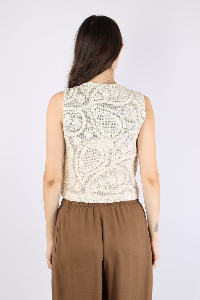 Gilet Retro Macrame Tabacco-4