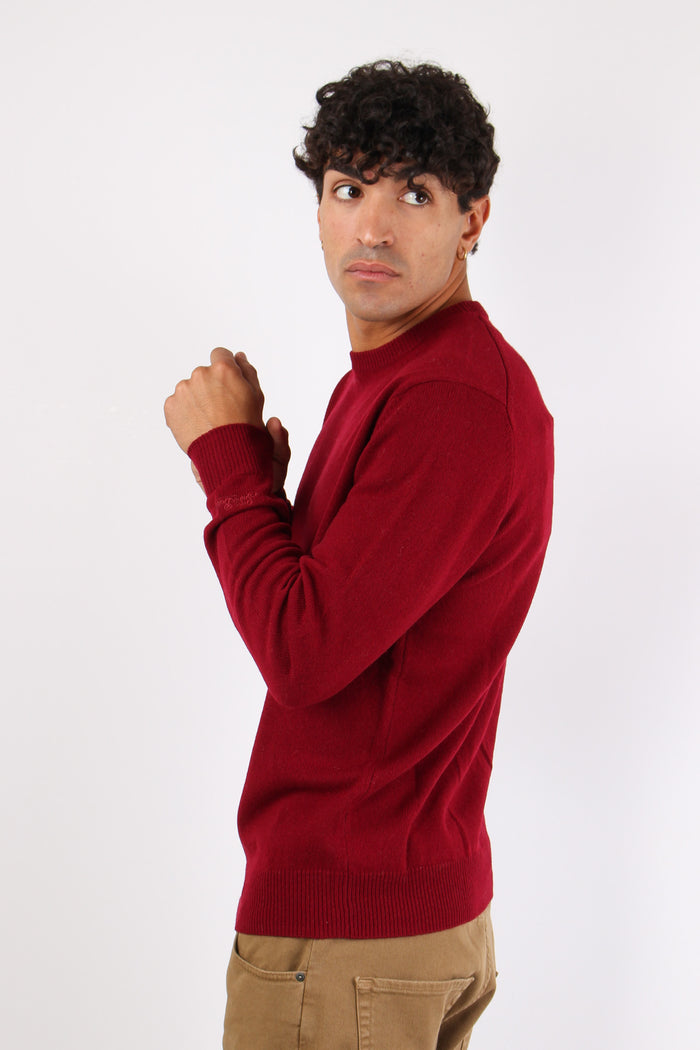 Girocollo Lambswool Bordeaux-6