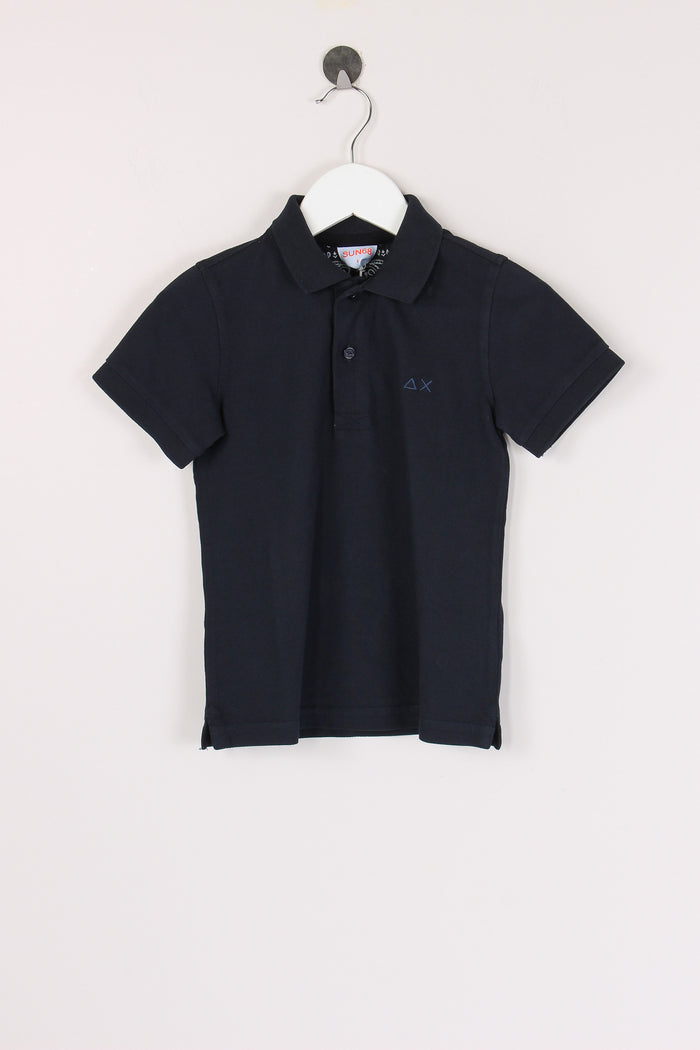Polo Cold Dye Cotone Navy Blue