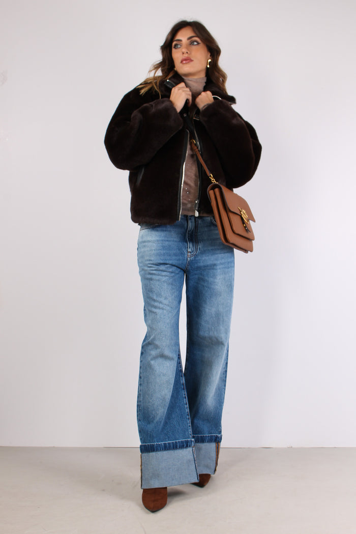 Wanda Denim Maxi Risvolto Denim Medio-3