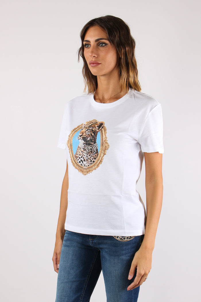 T-shirt M/m Stampa Leopard Fame-3