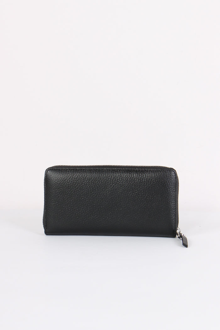 Portafoglio Grande Zip Nero-3