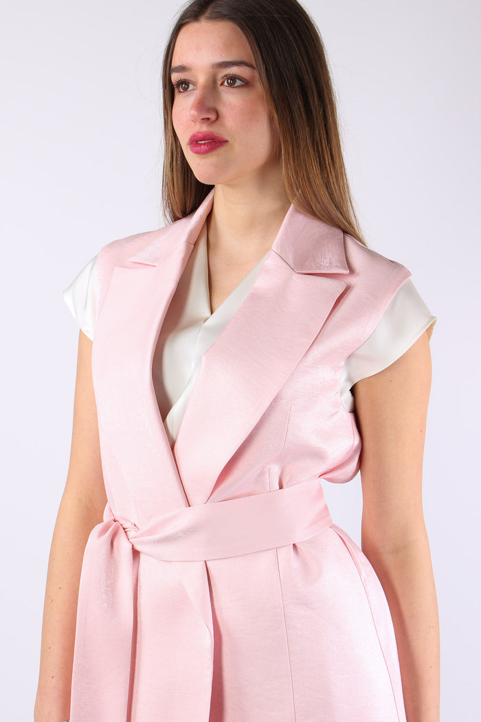 Gilet Tessuto Cangiante Rosa-6