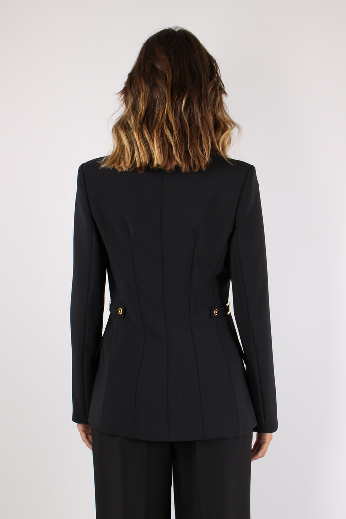 Giacca Monopetto Riprese Nero-6