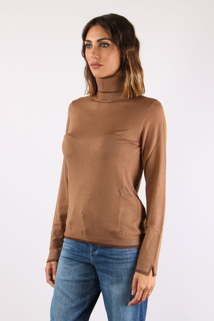 Collo Alto Viscosa Lurex Nero-3