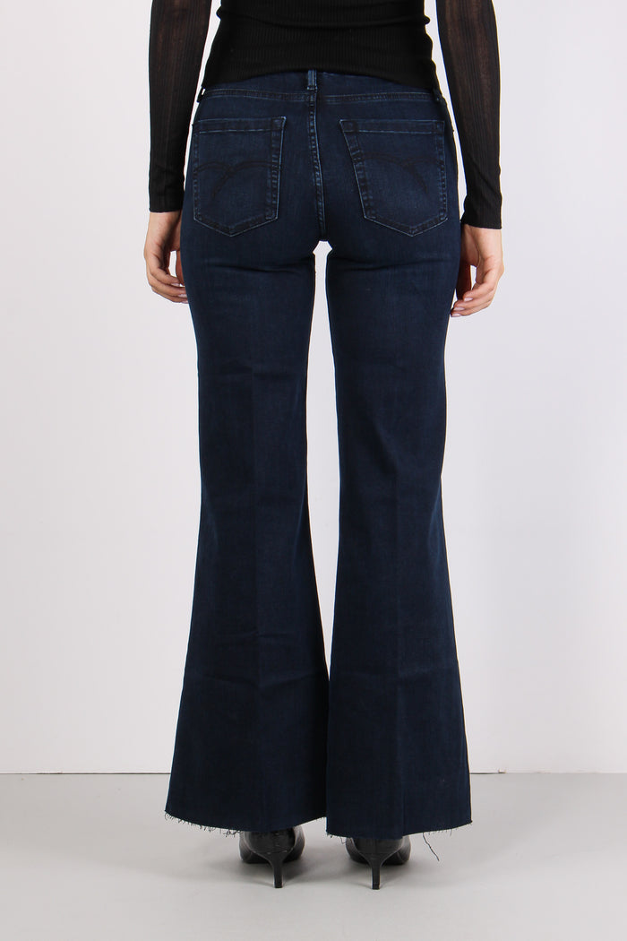 Mlswlcrop Denim Palazzo Blue Black-5
