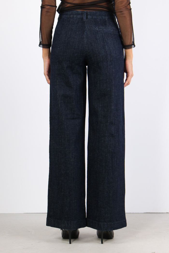 Chino Tasca America Gamba Drit Denim Scuro-4