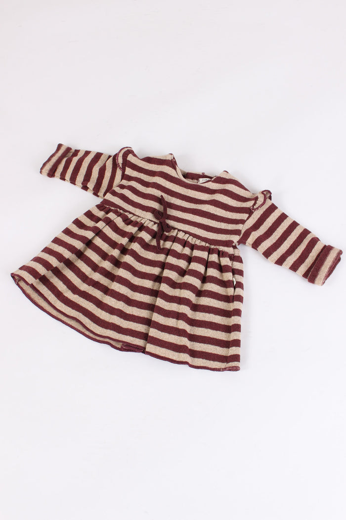 Abito Riga Melanzana/beige-4