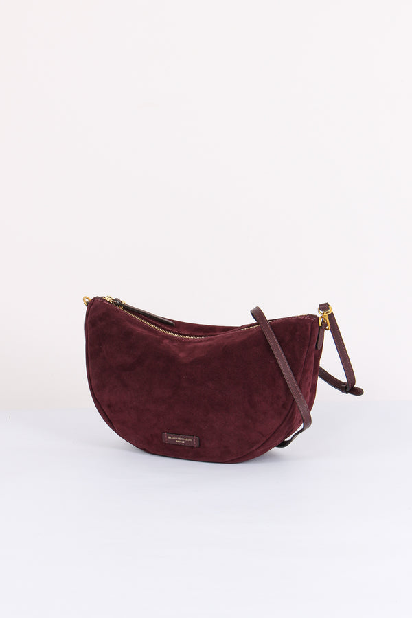 Cleo Tracolla Suede  Manico Arriccio Amarone-2