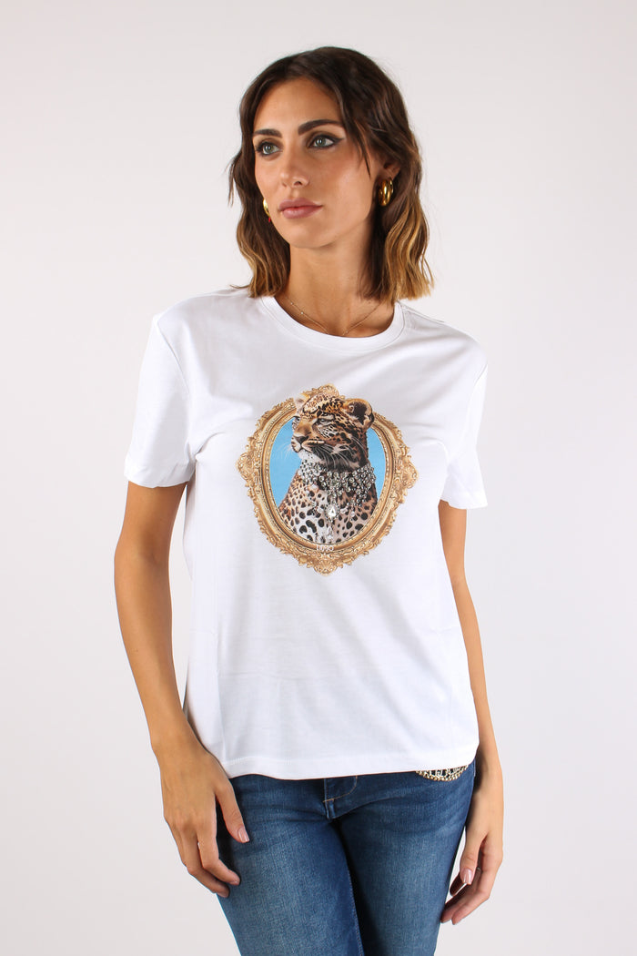T-shirt M/m Stampa Leopard Fame-6