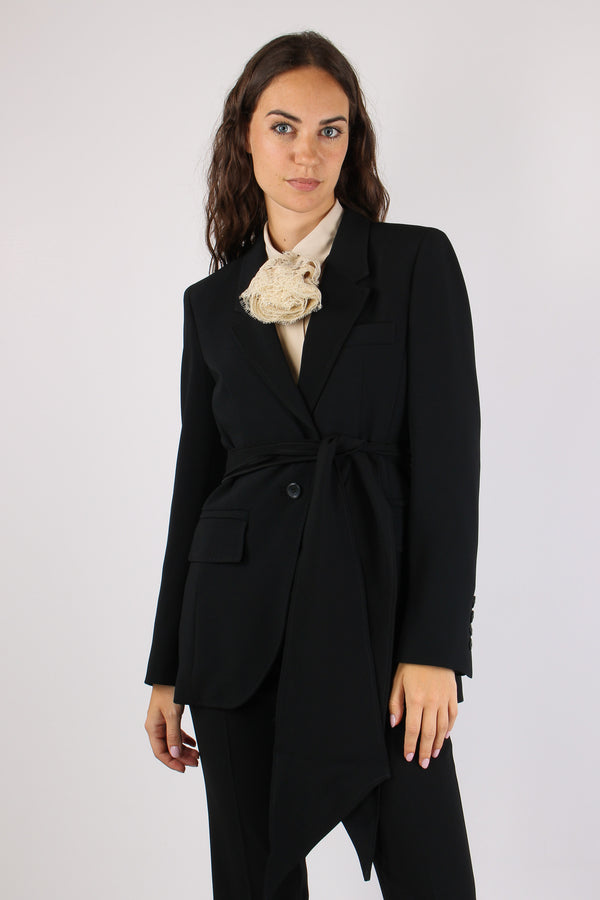 Mllottone Giacca Crepe Nero-2