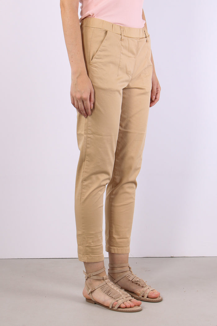 Chino Elastico Cotone Leggero Miele-6