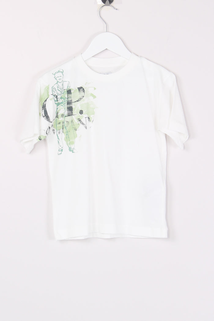 T-shirt Stampa Logo Over Gauze White