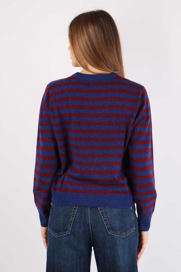 Maglia Girocollo Riga Blue/bordeaux-5