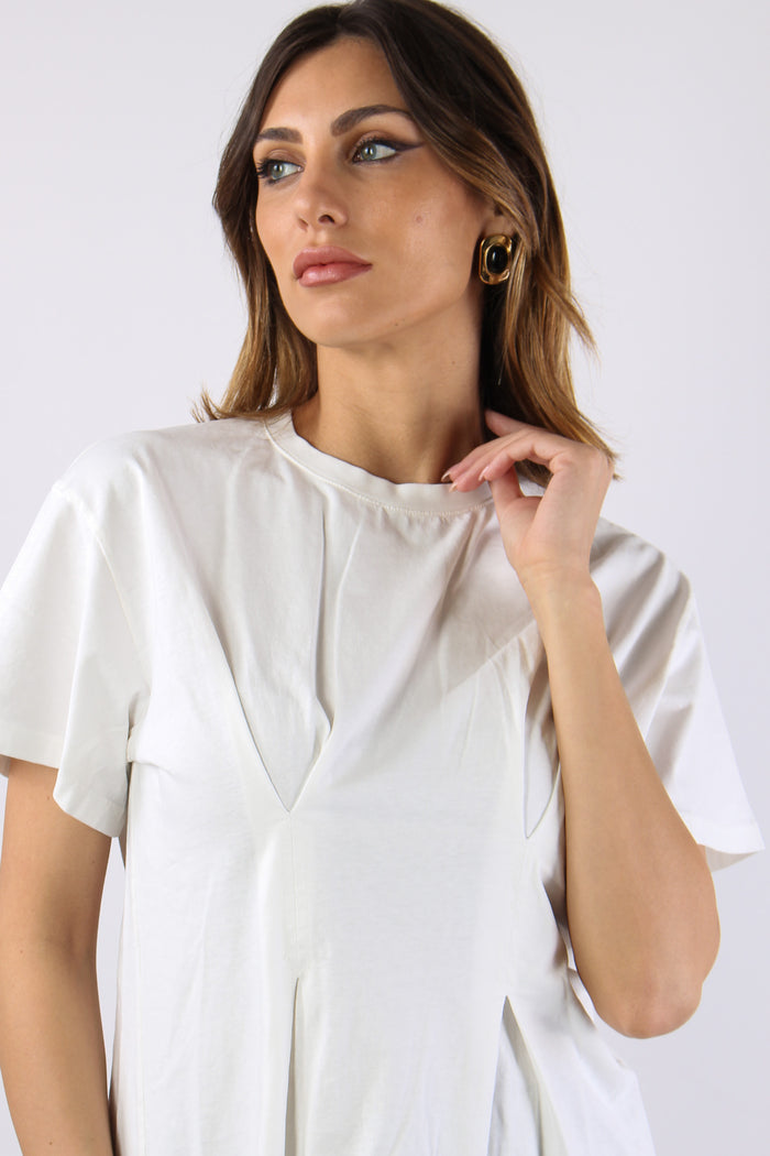 T-shirt Clessidra Riprese Panna-7