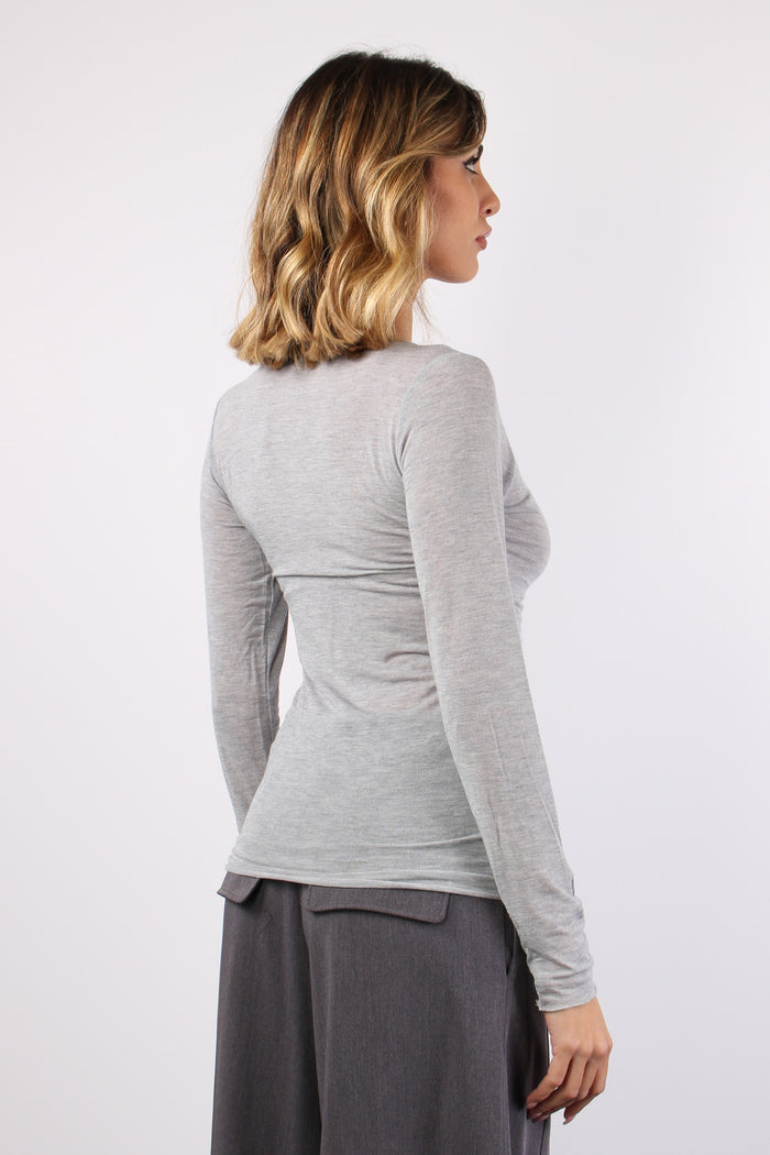 Maglia Misto Cashmere Grigio-5