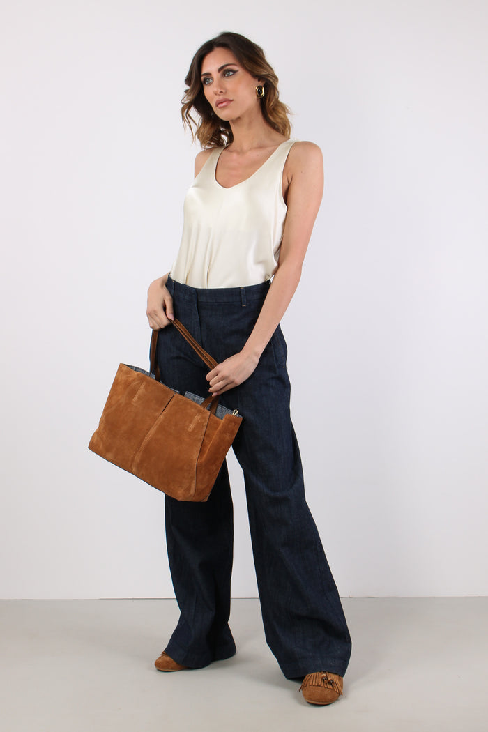 Top Scavo V Effetto Raso Bianco Ottico-3