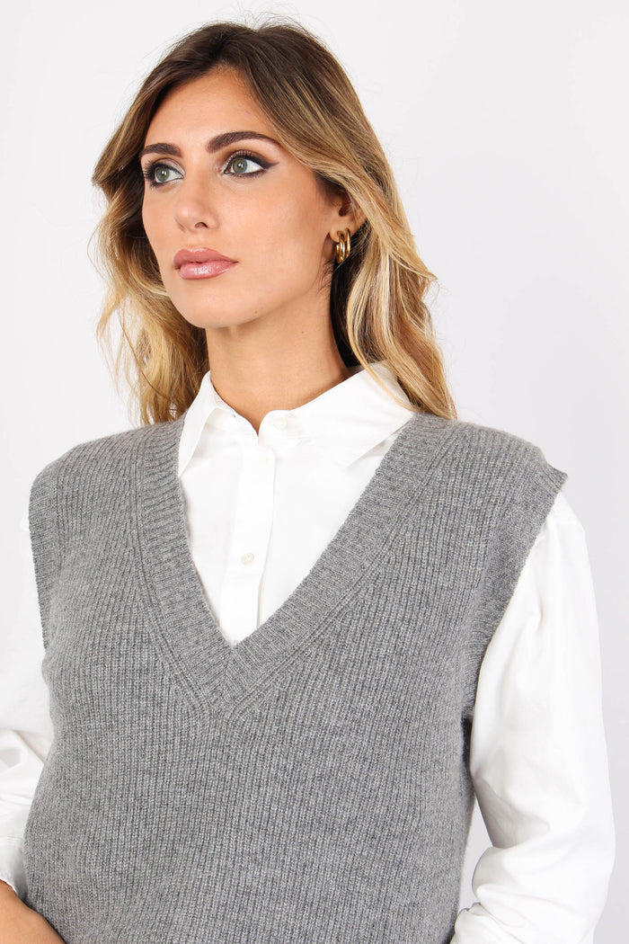 Dolce Gilet Cachemire Grigio-6