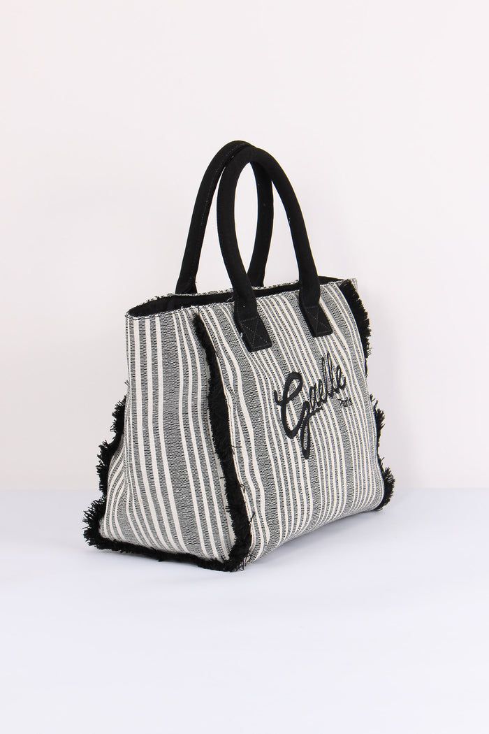 Maxi Tote Frange Riga Nero-6