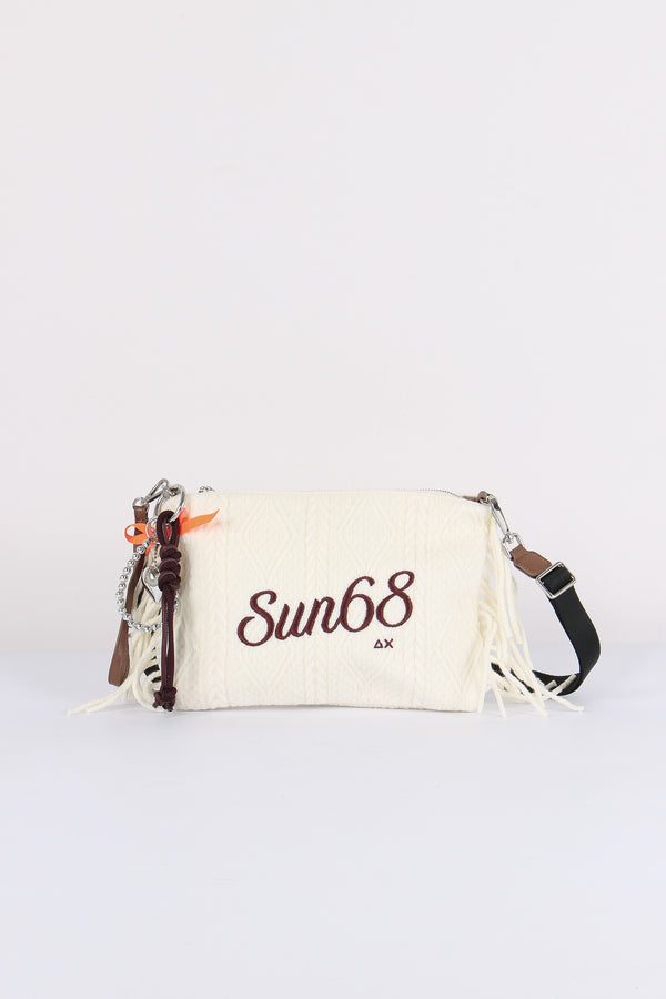 Pochette Frange Bianco