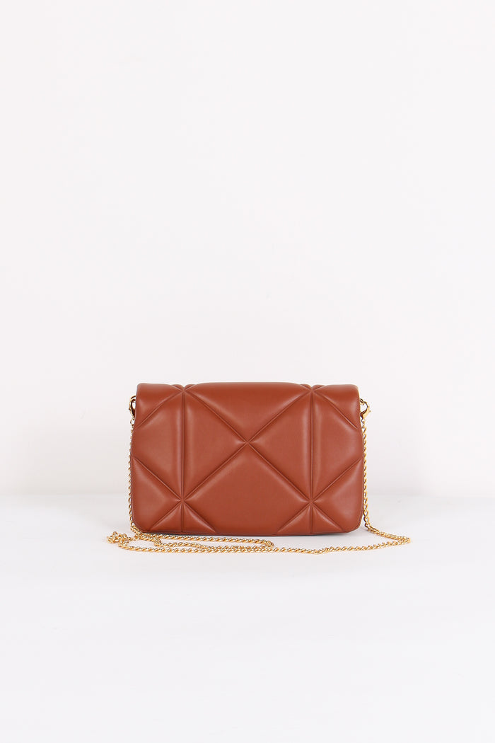 Tracolla Catena Matelasse Castagna-3
