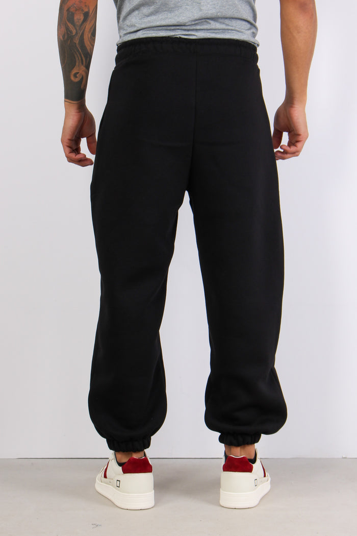 Pantalone Felpa Logo Nero-4