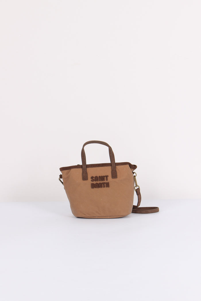 Borsa City Mini Ricamo Logo Nut