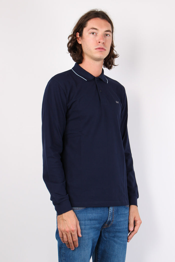 Polo Profilo Sottile Navy Blue-4